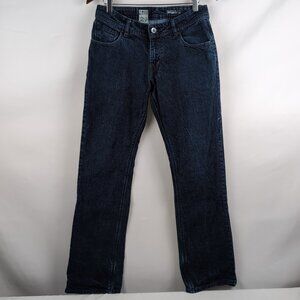 Volcom Men's Blue Denim Jeans Roadhouse Juan Boot Leg Diamond Embroidery Size 29